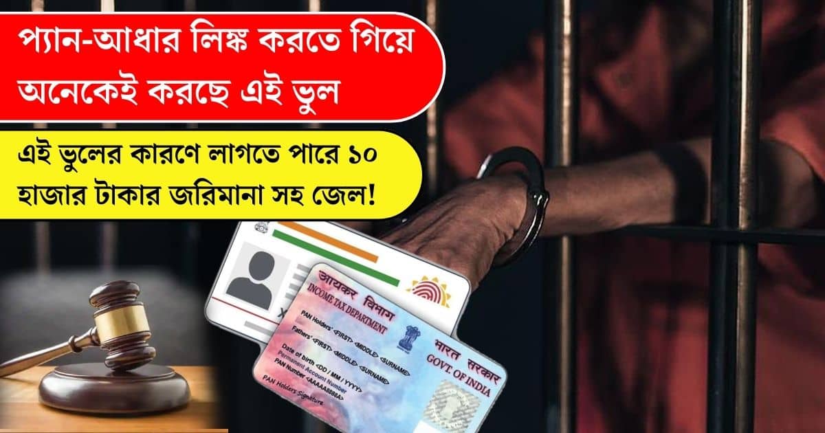 PAN-Aadhaar link mistake can lead to jail with a fine of 10,000 rupees